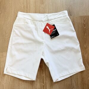 Puma Dry Cell Golf Tech White Golf Shorts Stretch Women's Sz XS  NWT